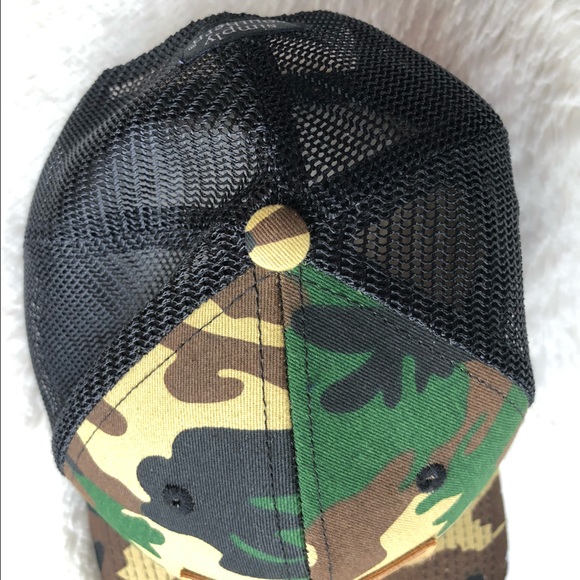 SIMPLY SOUTHERN • Camouflage Trucker Snapback Hat with American Flag Patch - Picture 7 of 15